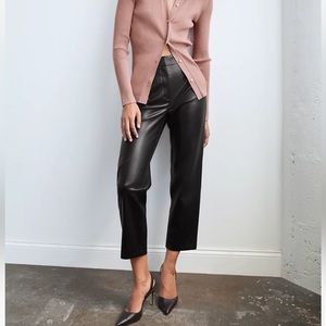 Babaton Black Leather Pants